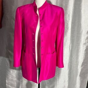 Vintage Dana Buchman Hot Pink  Blazer - sz 10 petite